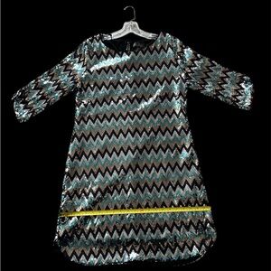 Sequin Chevron Dress